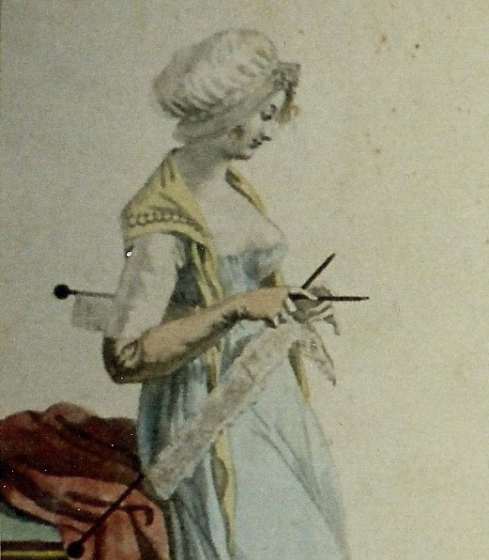 lady knitting lace